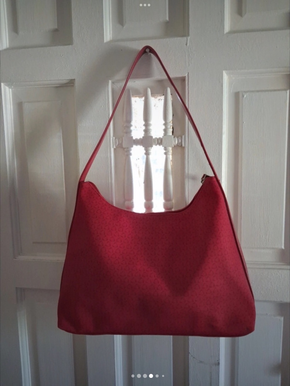 Liz Claiborne Red Textured Shoulder Bag